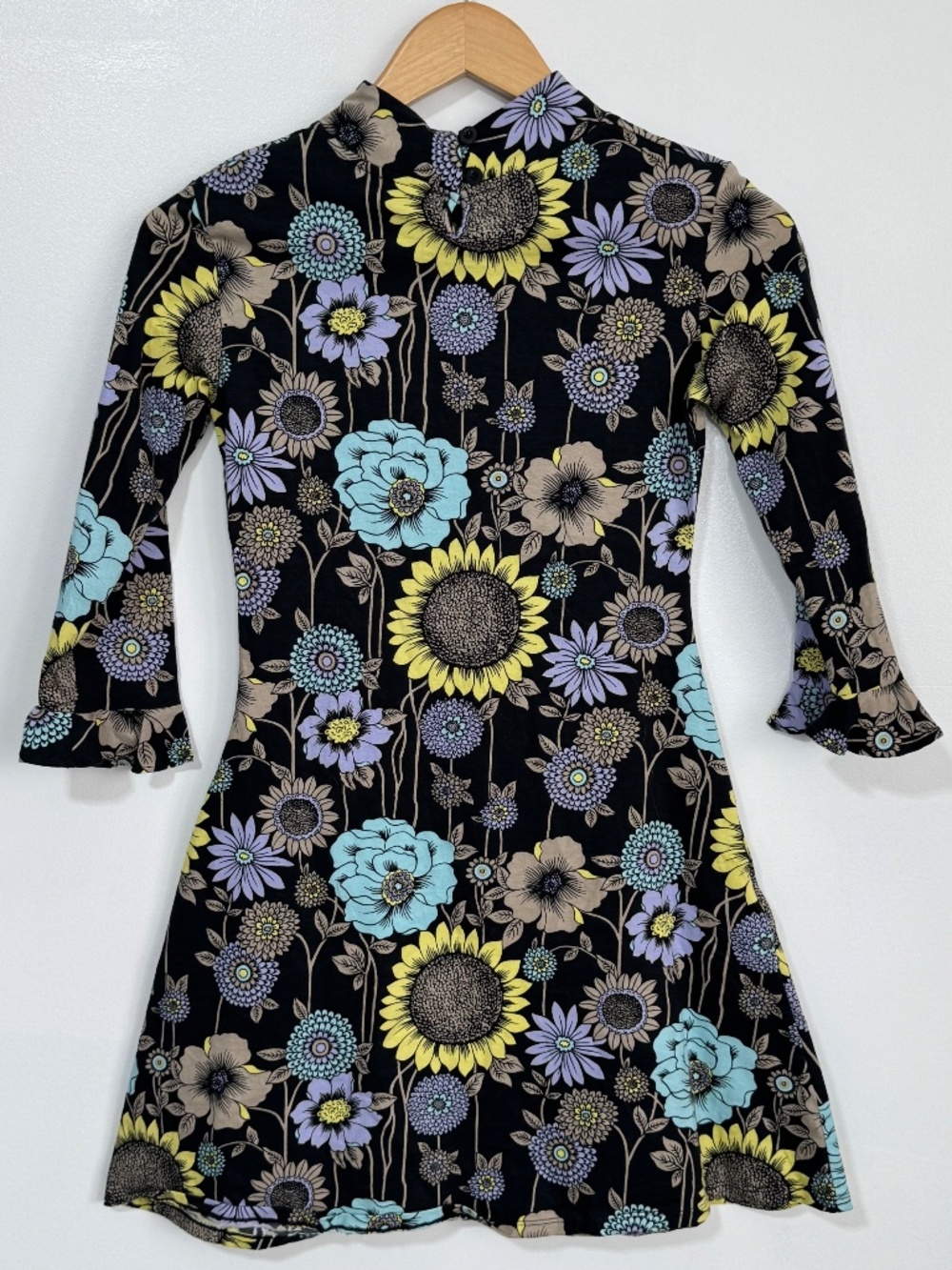 NWT Motel Rocks Retro Flower Power Print Mini Dress Size Small